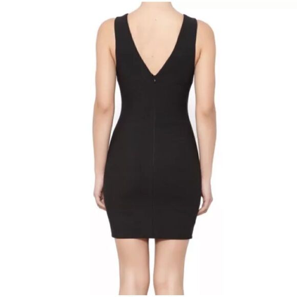 Elizabeth & James Binx Mini Black Dress V Neck  Bodycon Cut Out Size XS - Picture 3 of 10